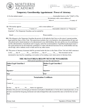 Minor Child Power of Attorney Form - eForms