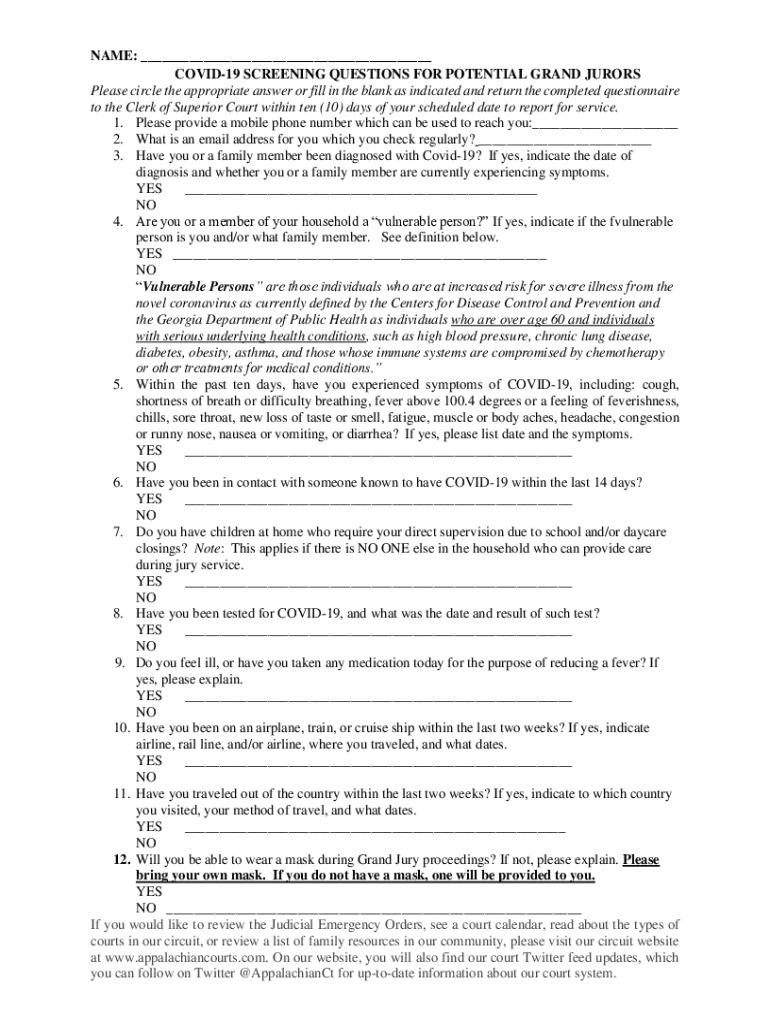 Fillable Online JUROR QUESTIONNAIRE TO THE PROSPECTIVE Fax Email