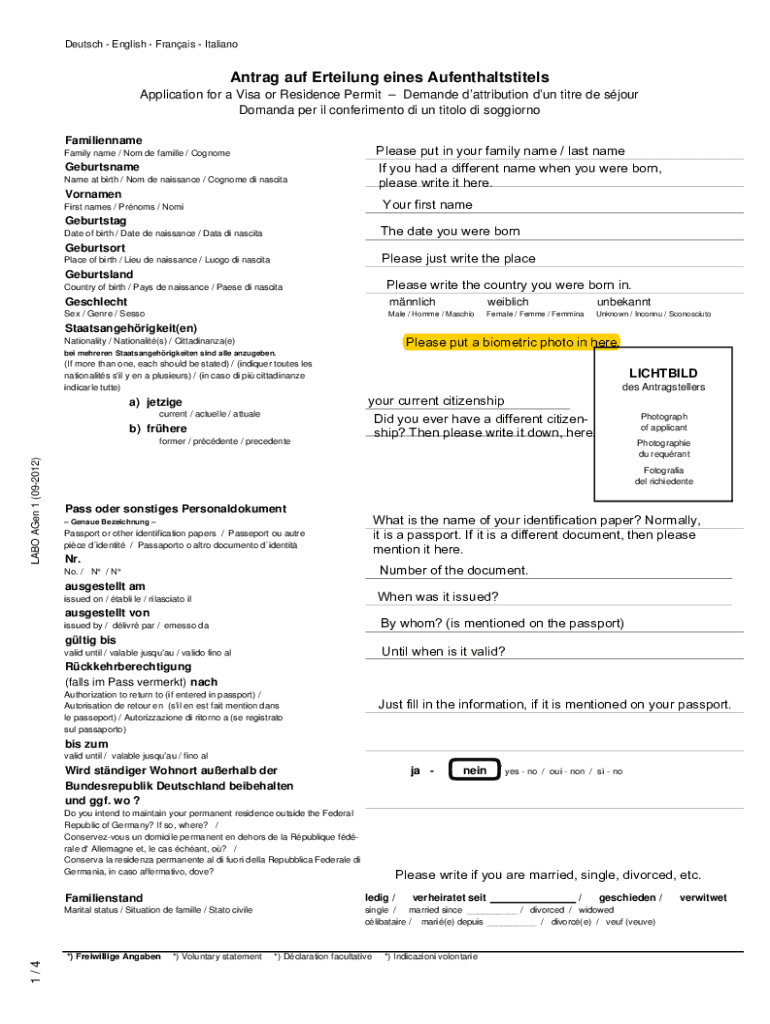 Fillable Online German Visa Application Form Fax Email Print PdfFiller