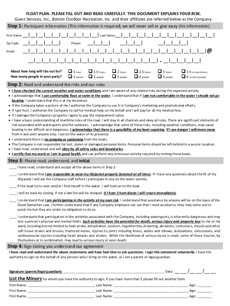 Fillable Online float-plan 1 .pdf - FLOAT PLAN. PLEASE FILL OUT AND ...