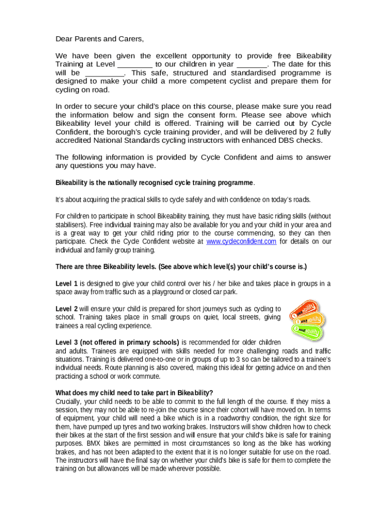 Template Parent Letter Doc Template pdfFiller