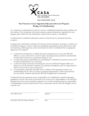 Fillable Online San Francisco Court Appointed Special Advocate Program Fillable Online San Francisco Court Appointed Special Advocate Program