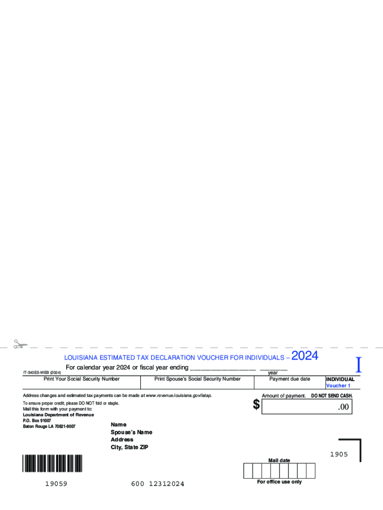 louisiana estimated tax form Preview on Page 1