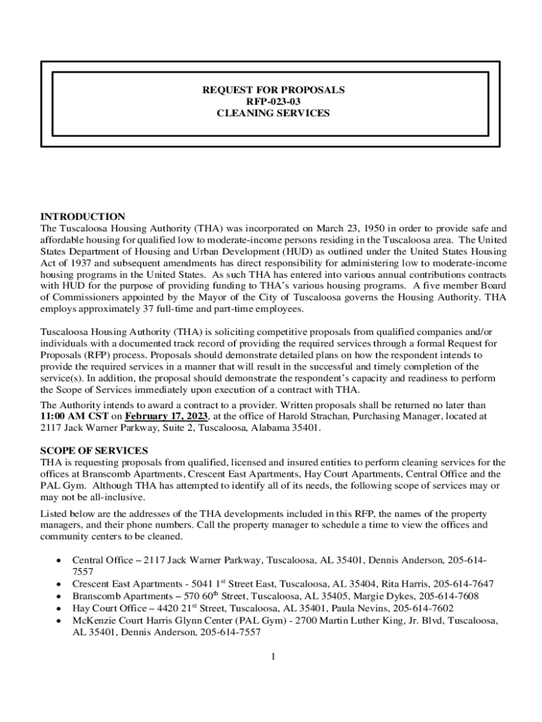 Fillable Online The Tuscaloosa Housing Authority (THA) was incorporated