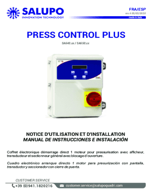 SALUPO PRESS CONTROL PLUS SA640 Serie Manual De ...