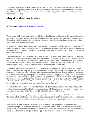 Ebay Download Tax Invoice