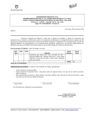 Contratacion directa n 17/14 - ERAGIA - UNNE
