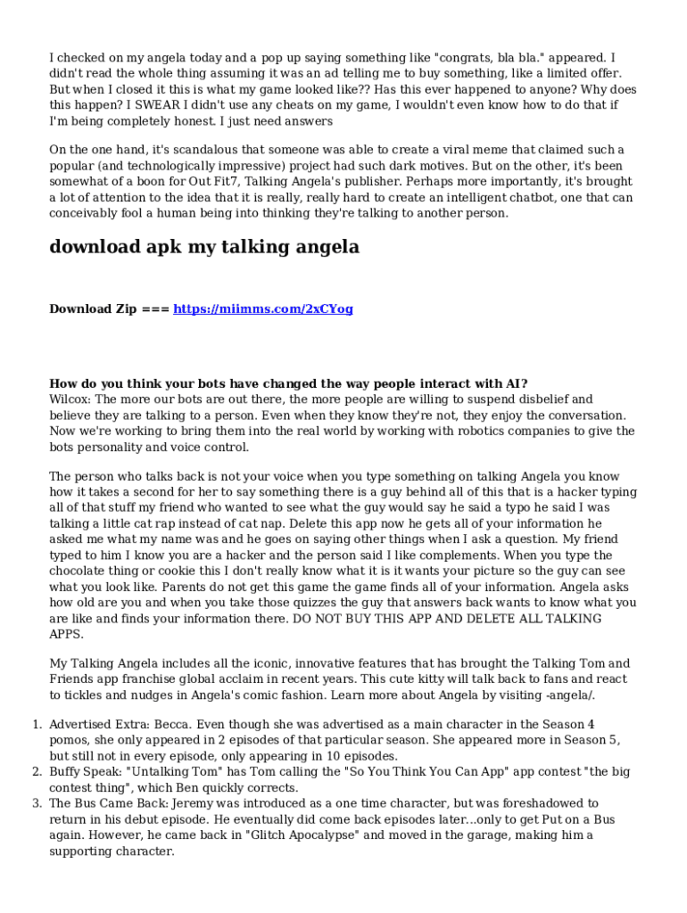 Fillable Online My Talking Tom Friends Mod Apk Versi Terbaru Fax Email