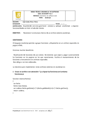 Elementos de software web TEMA: JavaScript DOCENTE: J