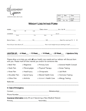 allegheny-medical-weight-loss-intake-form. ...