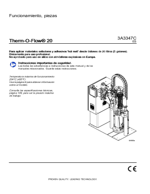 3A3347C, Therm-O-Flow 20, Instructions-Parts, Spanish. 3A3347C, Therm-O-Flow 20, Instructions-Parts, Spanish