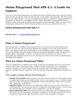 Melmod -Melon Sandbox &amp;Melon Playground Mods Download