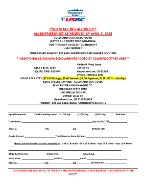 no walk-in's allowed** all entries must be received by april ...