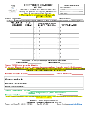 Solicitud de vales para cuidado de relevo de Arkansas ...