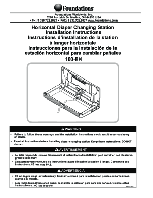 Foundations 100-SSE Changing Station Submittal Sheet