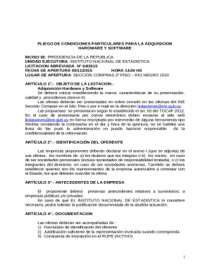 PLIEGO DE CONDICIONES PARTICULARES PARA LA ADQUISICION DE ARTICULOS DE ESCRITORIO PARA LA PRESIDENCIA DE LA REPUBLICA