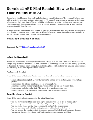 Remini Mod APK Unlimited Pro Cards V4.0 Ai Image ...