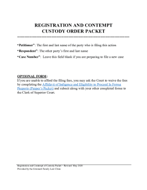 File a Motion for Contempt: Family Law Cases