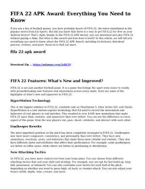 Fillable Online FIFA 22 APK Award: Everything You Need to Know Fax Fillable Online FIFA 22 APK Award: Everything You Need to Know Fax