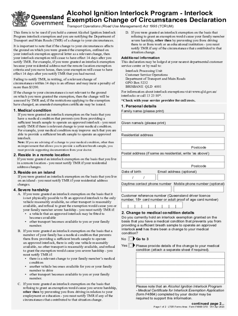 Transport and Main Roads Corporate Forms F4862 Preview on Page 1