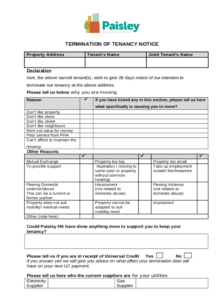 Paisley Housing Association Privacy Notice (Fair Doc Template