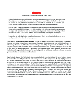 Free Chicago Apartment Lease Form - 2024