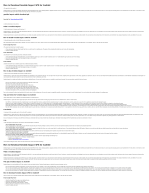 Genshin Impact Mobile Download Apk