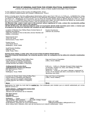 Elections - Collingsworth County, Texas