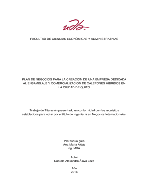Plan de negocios para la creacin de empresa productora y ...