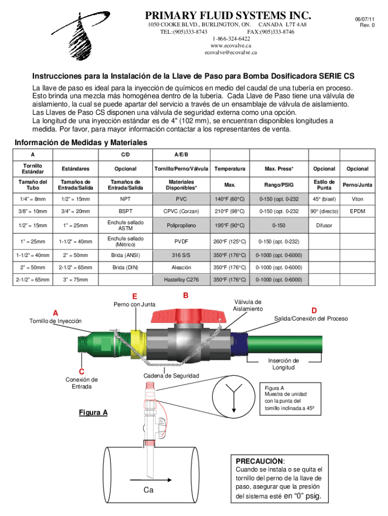 Completable En línea Removal of injection Quill from Corporation Stop