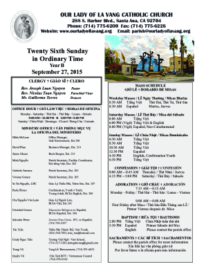 Contact UsOur Lady of La Vang Church - Santa Ana