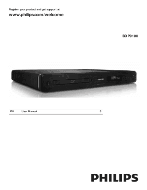 User manual Philips BDP9100 (English - 42 pages)