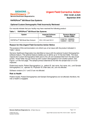 Class 2 Device Recall RAPIDPOINT 500e Blood Gas System