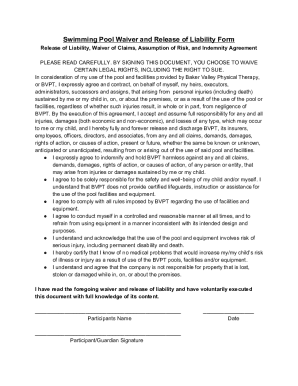Fillable Online Swimming Pool Liability - 725609135 