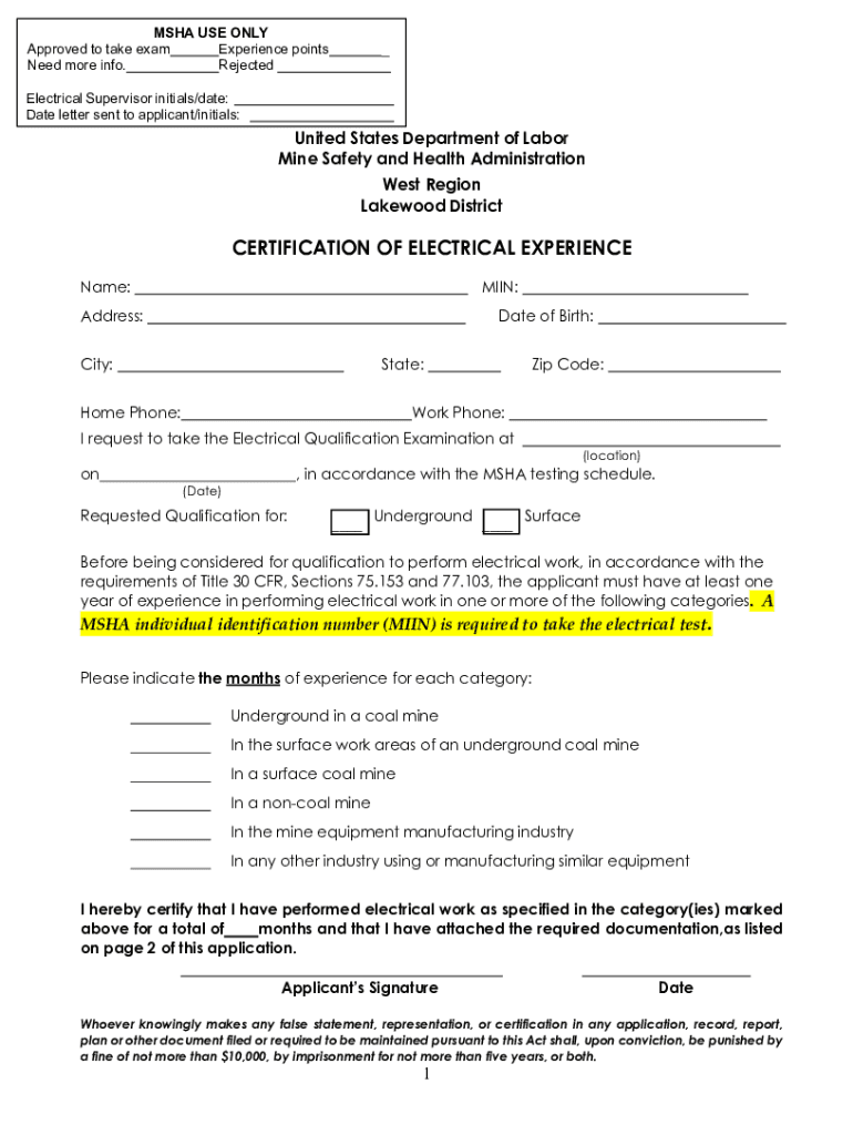 30 CFR Part 18 -- Electric Motor-Driven Mine Equipment Preview on Page 1