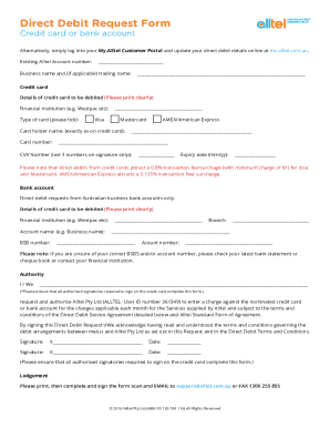 direct debit form template - Page 3