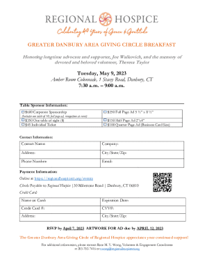 GREATER DANBURY AREA GIVING CIRCLE BREAKFAST