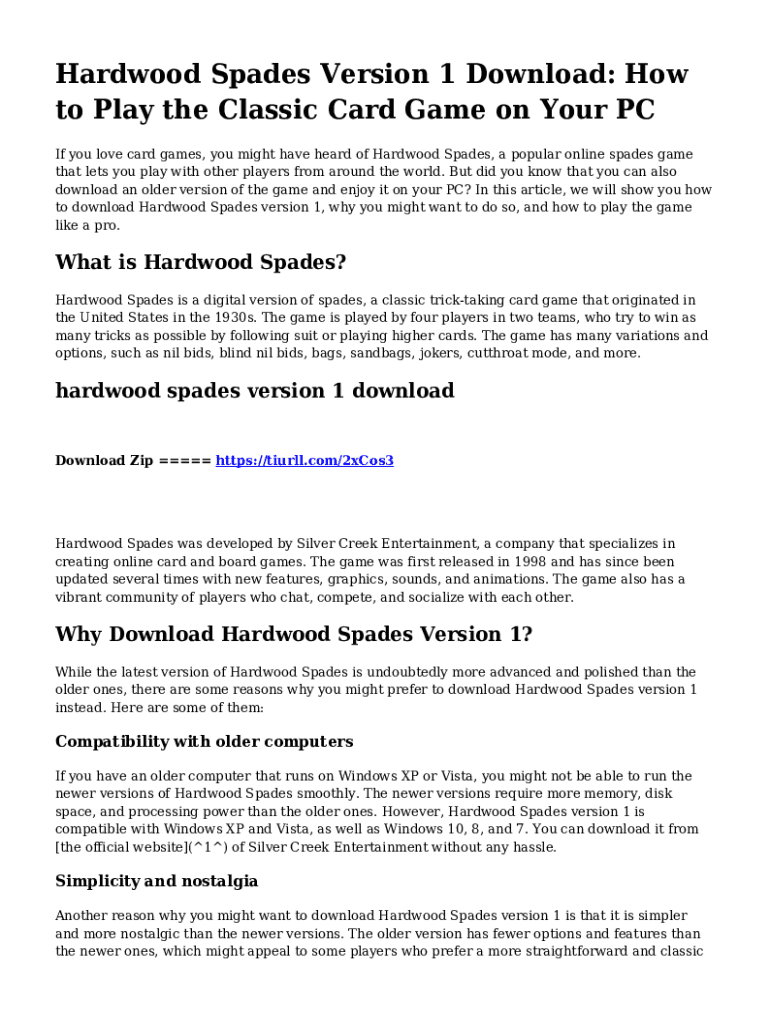 Fillable Online Hardwood Spades Play & Win Apps on Google Play Fax