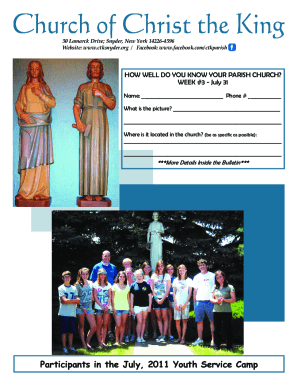 HOW WELL DO YOU KNOW YOUR PARISH CHURCH