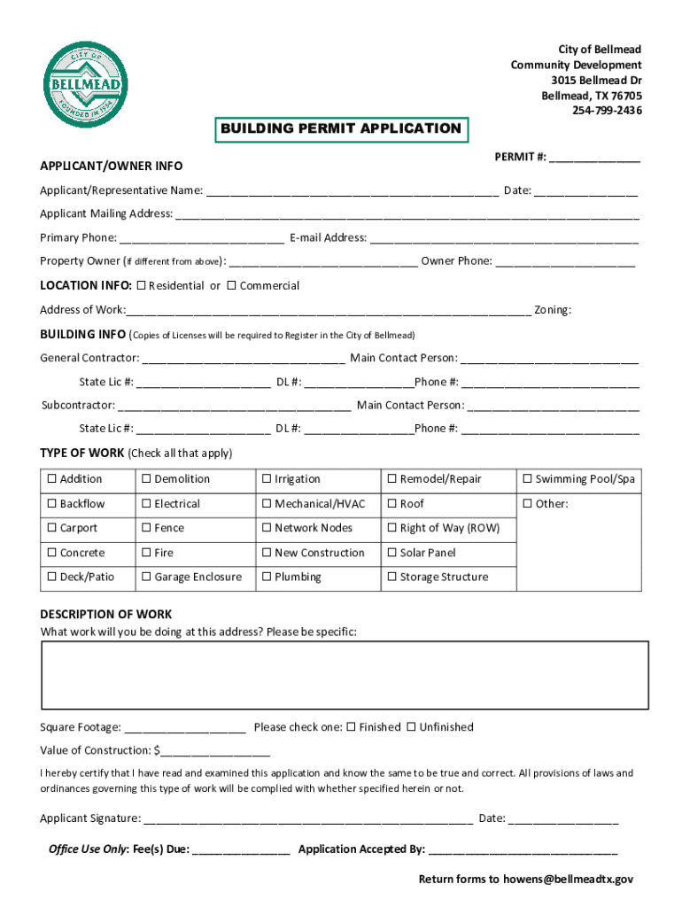 texas residential building permit Preview on Page 1