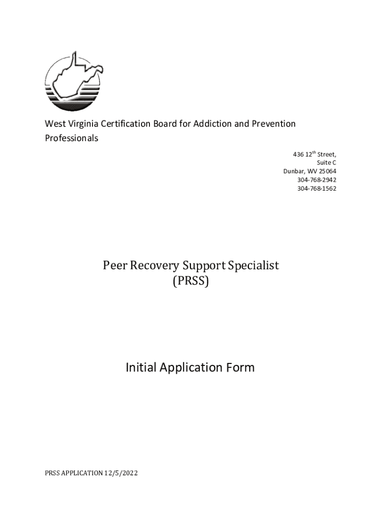 Fillable Online PRSS+Initial+Application+12+5+2022. ... Fax Email Print ...