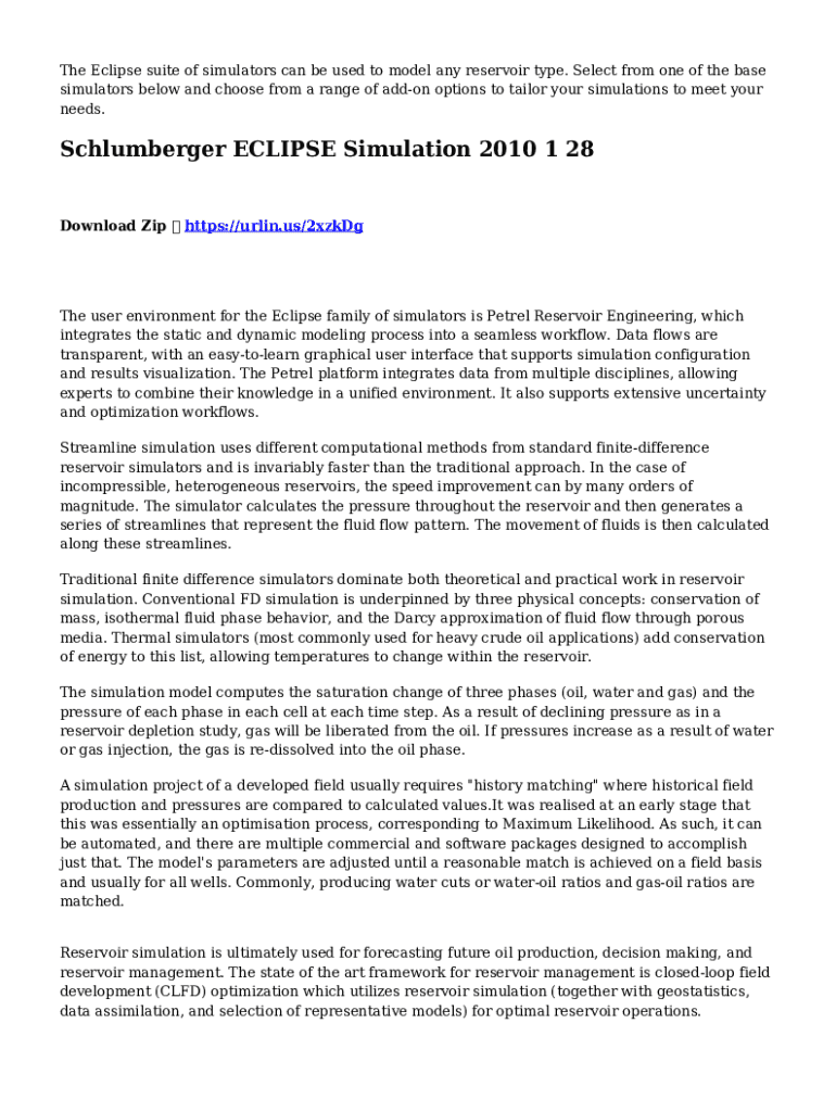 Fillable Online Basics of Reservoir Simulation With the Eclipse Fax