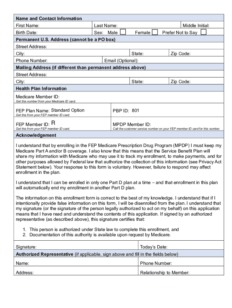 Fillable online fehb with medicare it s in the details page 2 fax