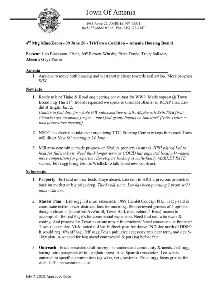 Fillable Online Amenia NY Town hall, mayor, stats, schools