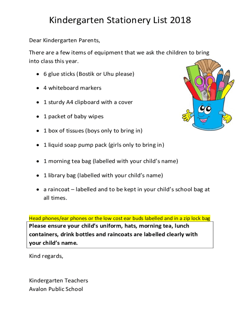 Fillable Online KinderStart Program Resource Booklet Division of Early ...