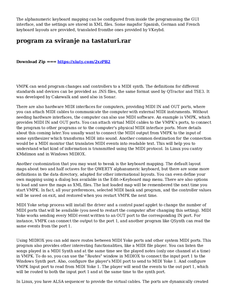 Fillable Online Virtual MIDI Piano Keyboard (VMPK) is a MIDI events