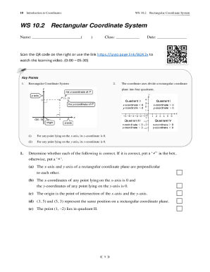 Fillable Online WS 10.2 Rectangular Coordinate System Fax Email Print ...