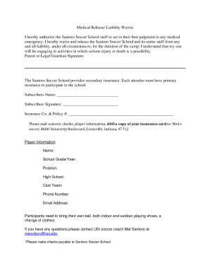 Liability Waiver I hereby authorize the Santoro Soccer ...