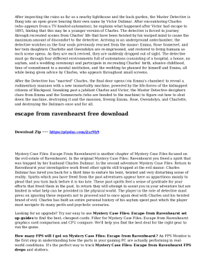 Mystery Case Files Escape From Ravenhearst Free Full Download