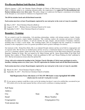 Pro-Reconciliation/Anti-Racism Training Registration